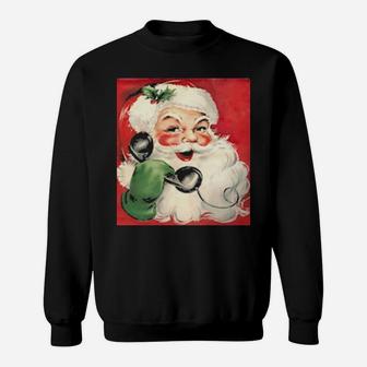 Vintage Santa Claus On The Phone Sweatshirt - Monsterry