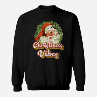Vintage Santa Claus St Nicholas Christmas Vibes Nostalgic Sweatshirt | Crazezy