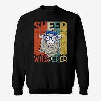 Vintage Sheep Farmer Retro Sheep Whisperer Sweatshirt Sweatshirt | Crazezy AU