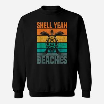 Vintage Shell Yeah Tortoise Lover Gift Marine Animal Turtle Sweatshirt | Crazezy