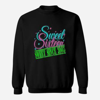 Vintage Sweet 16 Birthday Born 2005 Sixteenth Sweatshirt | Crazezy
