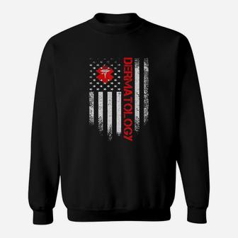 Vintage Usa Dermatology Doctor American Flag Sweatshirt | Crazezy AU