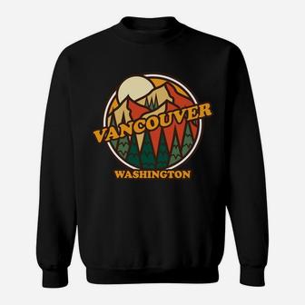 Vintage Vancouver, Washington Mountain Hiking Souvenir Print Sweatshirt | Crazezy DE
