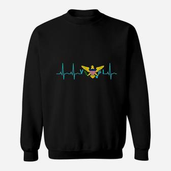 Virgin Islands Heartbeat Sweatshirt | Crazezy