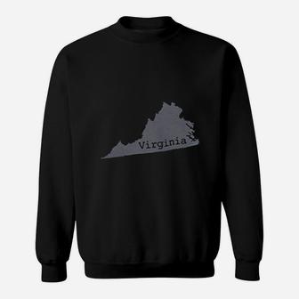 Virginia State Map Shape Souvenir Va Pride Sweatshirt - Thegiftio UK