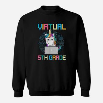 Virtual 5Th Grader Back To School Online Teaching Teacher Sweatshirt | Crazezy CA