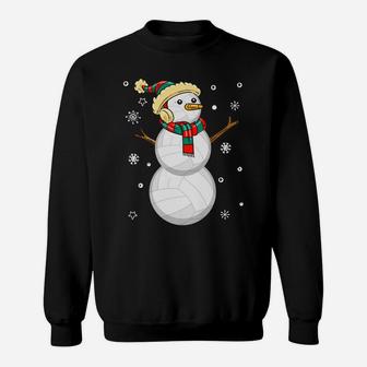 Volleyball Snowman Christmas Gift Tee Xmas Snowmie Santa Tee Sweatshirt | Crazezy AU