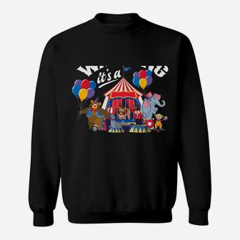 Warning It's A Circus Here Today Carnival Birthday Party Sweatshirt | Crazezy