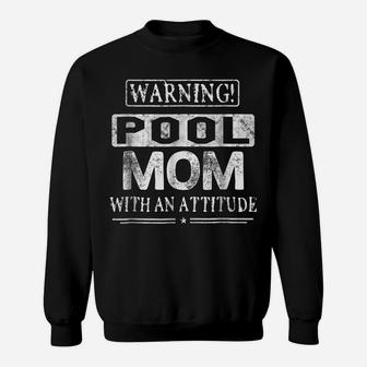 Warning Pool Mom T-Shirt For Women Funny Sport Gift Sweatshirt | Crazezy