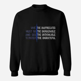 We The Unappreciated Thin Blue Line Leo Police Sweatshirt | Crazezy UK