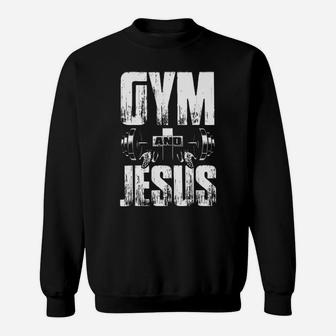 Weight Lifting Gym N Jesus Sweatshirt - Monsterry