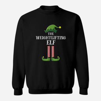 Weightlifting Elf Matching Sweatshirt | Crazezy