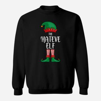 Whatever Elf Christmas Party Matching Family Group Pajama Sweatshirt | Crazezy