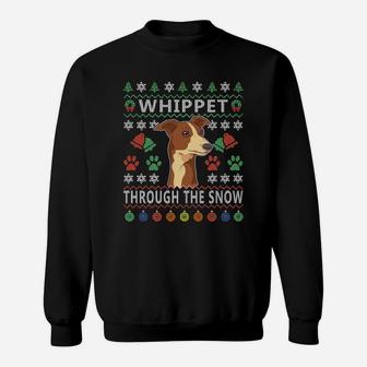 Whippet Ugly Christmas Sweatshirt Greyhound Dogs Gift Ideas Sweatshirt | Crazezy