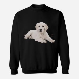 White Labrador Retriever Shirt Yellow Love Lab Mom Dog Dad Sweatshirt | Crazezy