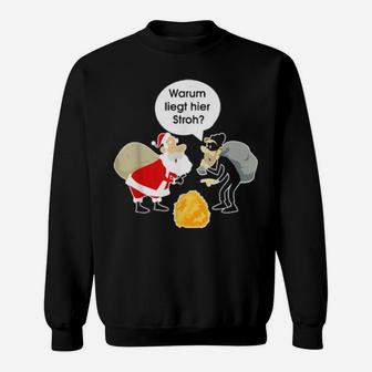 Why Lie Here Straw Idea Santa Meme Sweatshirt - Monsterry UK