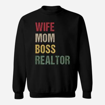 Wife Mom Boss Realtor Sweatshirt | Crazezy AU