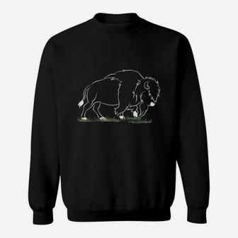 Wild Animal American Bison Sweatshirt | Crazezy