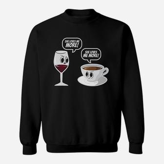 Wine Vs Coffee Sweatshirt | Crazezy AU