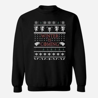 Winter Is Coming Merry Xmas Ugly Sweatshirt - Monsterry