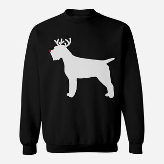 Wirehaired Pointing Griffon Reindeer Christmas Dog Sweatshirt | Crazezy