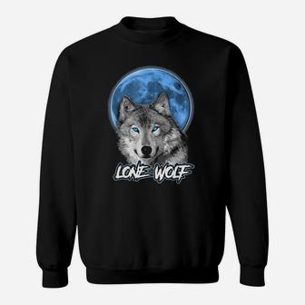 Wolf And Moon Sweatshirt | Crazezy CA