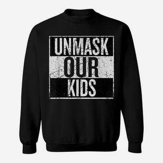 Women Men Retro Vintage Unmask Our Kids Sweatshirt | Crazezy