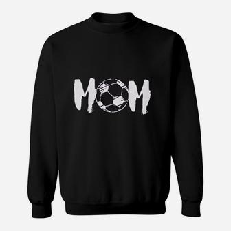 Women Soccer Mom Motherhood Graphic Off Shoulder Tops Sweatshirt | Crazezy CA