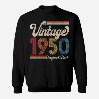Womens 1950 Vintage 1950 Birthday Gift Men Women Born Made 1950 Sweatshirt | Crazezy