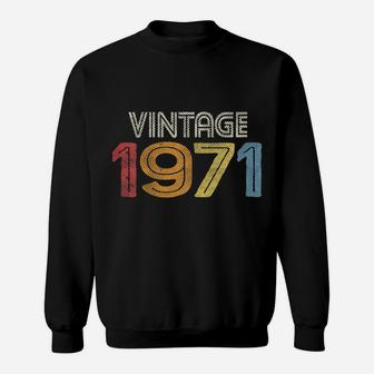 Womens 1971 Vintage Born Made 1971 Retro 1971 Gift For Men Women Sweatshirt | Crazezy AU