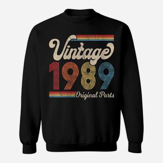 Womens 1989 Vintage 1989 Birthday Gift Men Women Born Made 1989 Sweatshirt | Crazezy