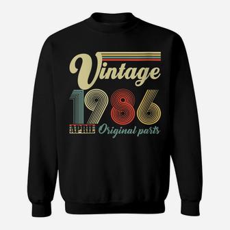Womens 35 Years Old - Made In April 1986 - Vintage 35Th Birthday Sweatshirt | Crazezy CA