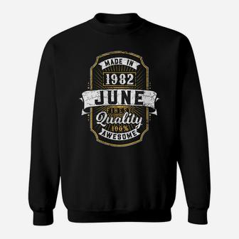 Womens 39Th June Birthday 39 Years Old Vintage Made Born 1982 Sweatshirt | Crazezy CA