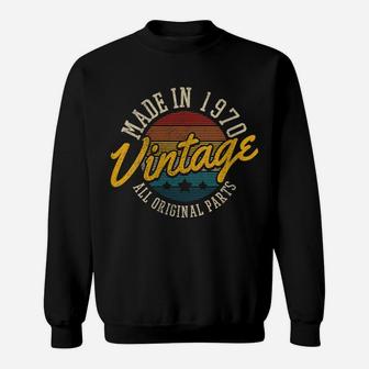 Womens 50Th Birthday Gift Vintage Made In 1970 50 Years Old Funny Sweatshirt | Crazezy CA