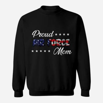 Womens American Flag Bold Proud Air Force Mom Sweatshirt | Crazezy DE
