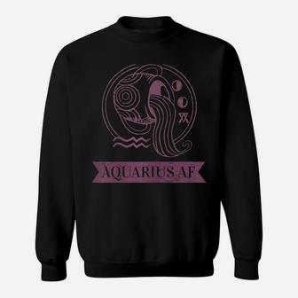 Womens Aquarius Zodiac January And February Birthday Gift Sweatshirt | Crazezy DE