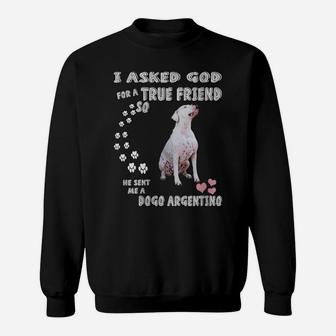 Womens Argentinian Mastiff Dog Mom Dad Costume, Cute Dogo Argentino Sweatshirt | Crazezy