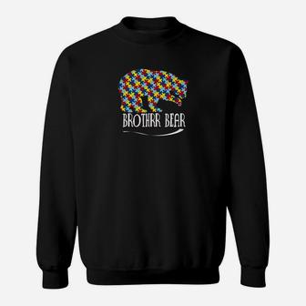 Womens Autism Awareness Brother Bear Autism Bro Gift Sweatshirt - Thegiftio UK