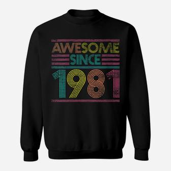 Womens Awesome Since 1981 40Th Birthday Gifts 40 Years Old Sweatshirt | Crazezy