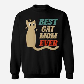 Womens Best Cat Mom Ever Proud Cat Owner Woman Sweatshirt | Crazezy