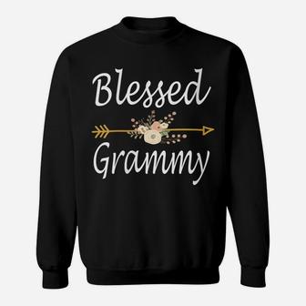 Womens Blessed Grammy Mothers Day Gift Sweatshirt | Crazezy AU