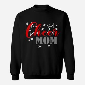 Womens Cheerleader Proud Cheer Mom Pride Sports Supporter Sweatshirt | Crazezy