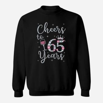 Womens Cheers To 65 Years 1954 65Th Birthday Gift Tee For Womens Sweatshirt | Crazezy DE