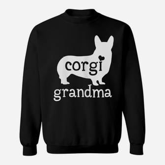 Womens Corgi Grandma Shirt Cute Corgi Dog Lover Mother's Day Gifts Sweatshirt | Crazezy