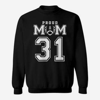 Womens Custom Proud Football Mom Number 1 Personalized For Women Sweatshirt | Crazezy