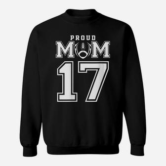 Womens Custom Proud Football Mom Number 17 Personalized For Women Sweatshirt | Crazezy AU
