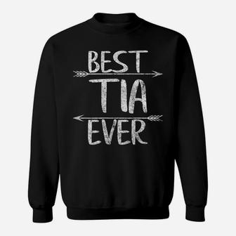 Womens Cute Mother's Day Funny Auntie Gift Best Tia Ever Sweatshirt | Crazezy AU