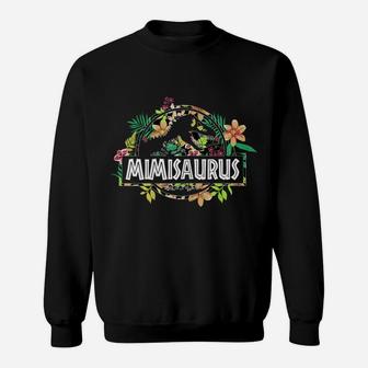 Womens Dinosaur Mom Mothers Day Mimisaurus T Rex Flower Gift Sweatshirt | Crazezy