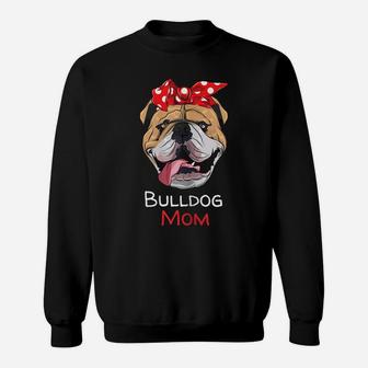 Womens Funny English Bulldog Mom Mothers Day Gift Women Girls Sweatshirt | Crazezy DE