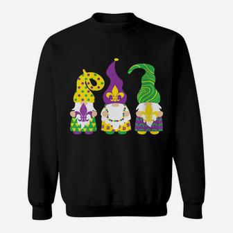 Womens Gnomes Mardi Gras Shrove Tuesday Gnome Apparel Sweatshirt | Crazezy